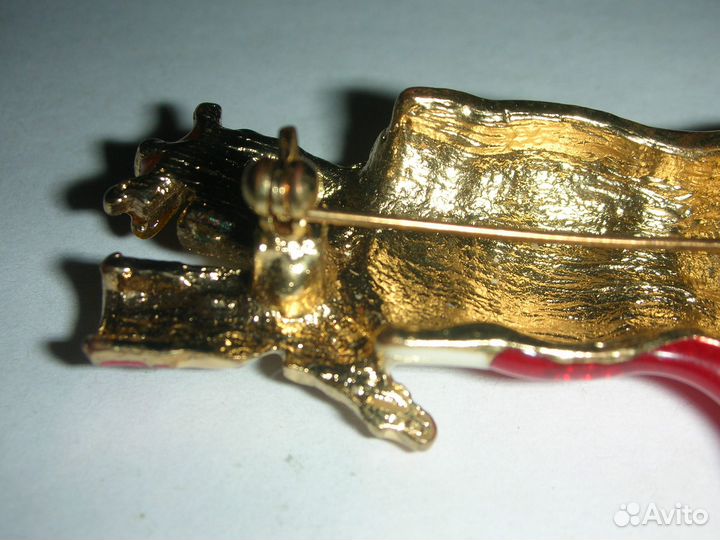 Брошь новогодняя, металл, эмаль