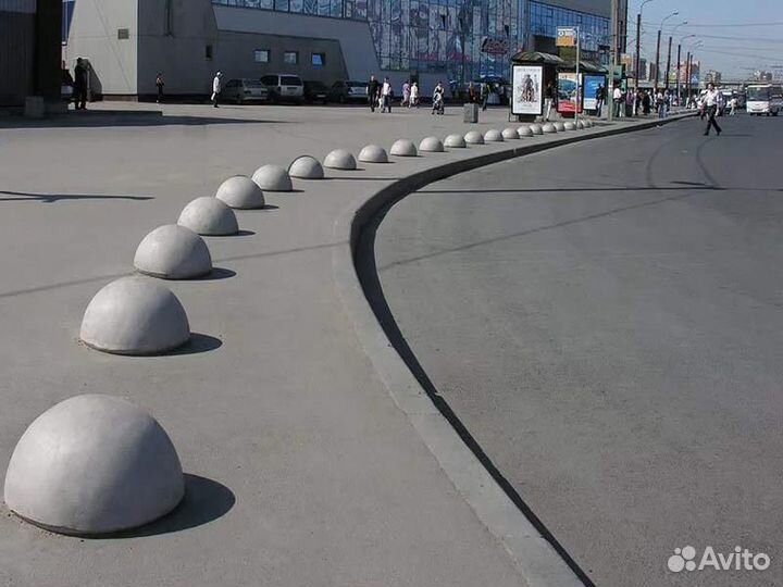 Полусферы бетонные