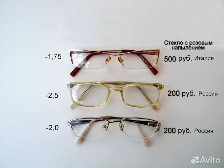 Очки от близорукости -1,75; - 2,0 - 2,5 Россия