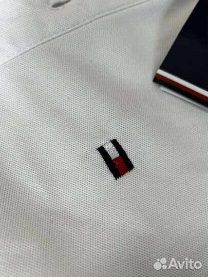 Новая футболка поло Tommy Hilfiger белая L