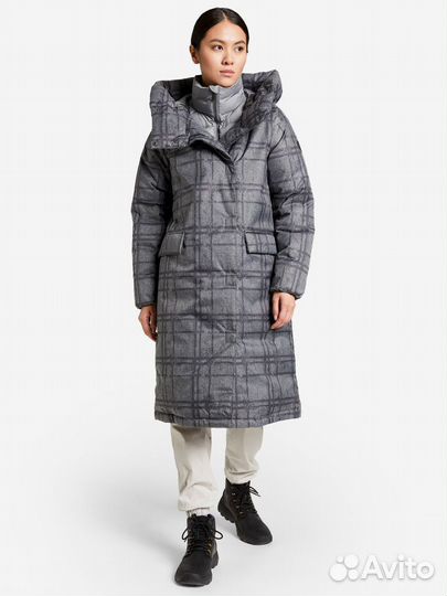 Новый пуховик 48 50 серый женский влагозащитный