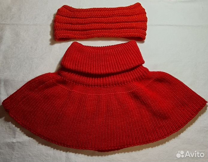 Женские шарф-хомут и полоска на голову