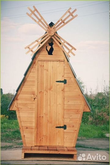 Дачный туалет деревянный с установкой KBK