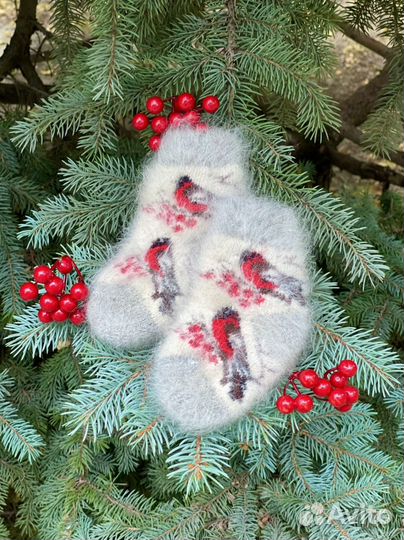 Детские пуховые носки 10-14 см Козий пух