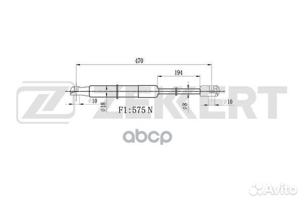 Пружина газовая багажника Renault Kaptur 13- gf