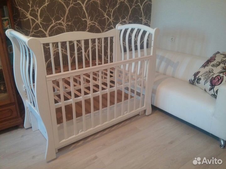 Новые Детская кроватка Лель Магнолия и матрас икея