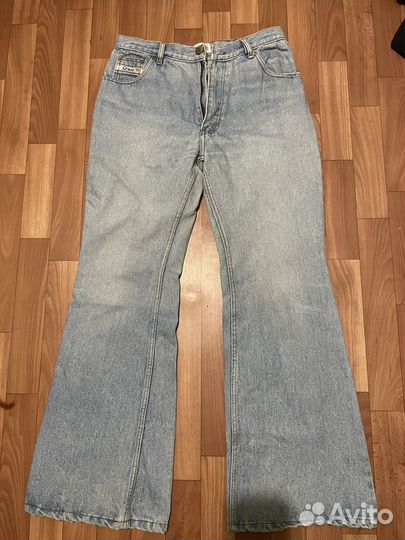 Джинсы клеш от колена винтаж