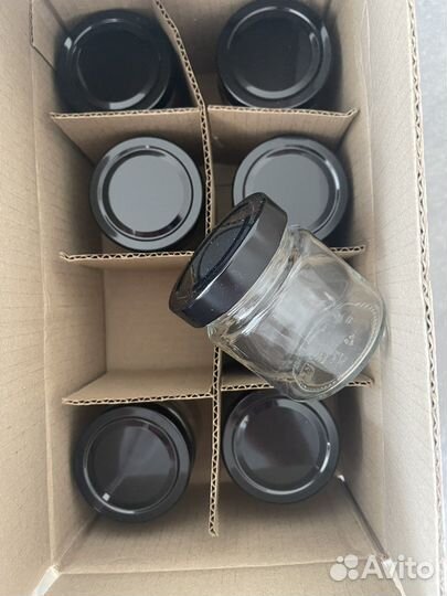 Наборы Банки 6 шт /8 шт с черной крышкой