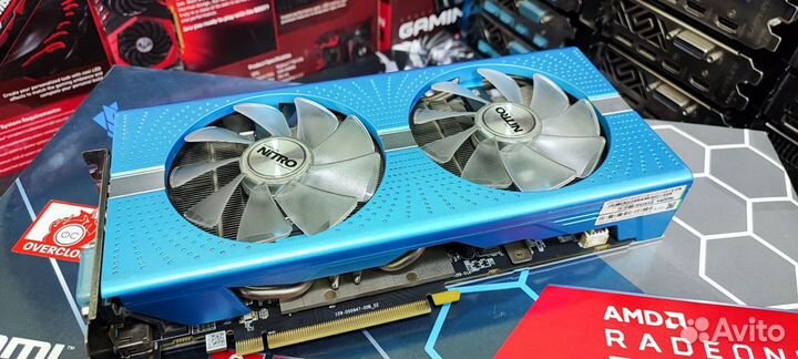 Видеокарта rx590 sapphire nitro+ 8GB samsung