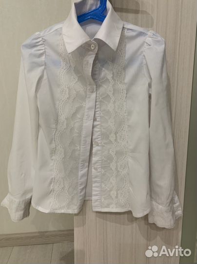 Школьная форма, белая рубашка 116-122