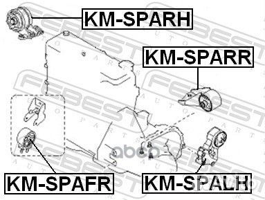 Опора двигателя KIA shuma/spectra 97-04 лев