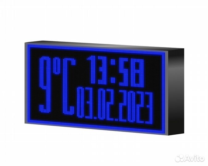 LED табло Бегущая строка 37x21x9 см Синяя