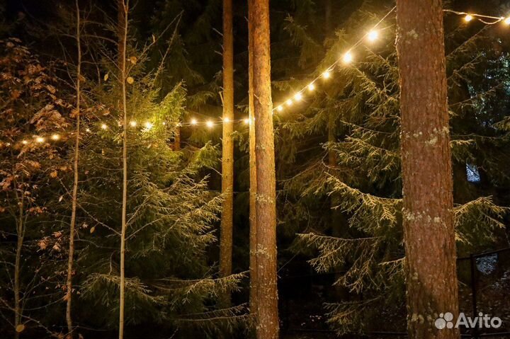 Ретро гирлянда, светодиодная, уличная (7 метров)