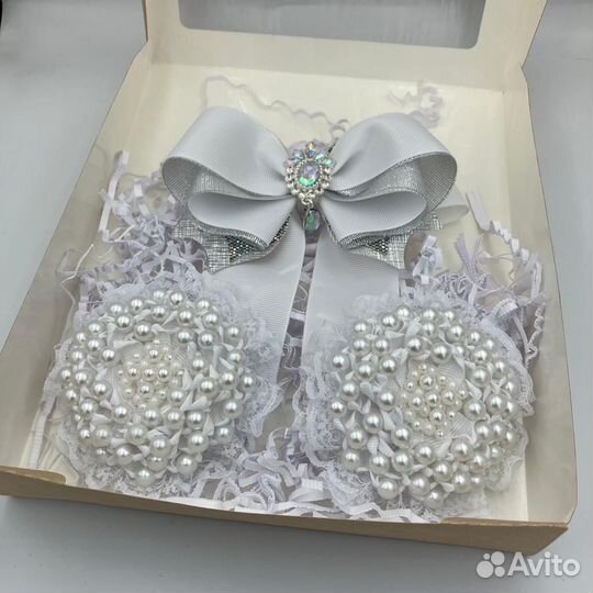 Бантики белые ручная работа