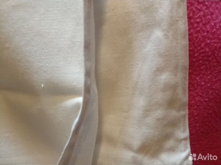 Ткань отрез белая без рисунка плотная хб