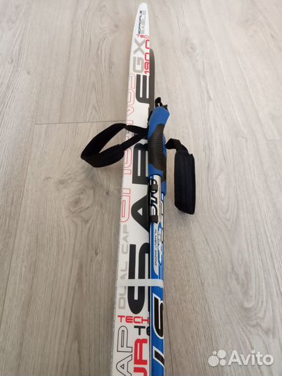 Лыжи беговые с креплениями + палки для взрослых