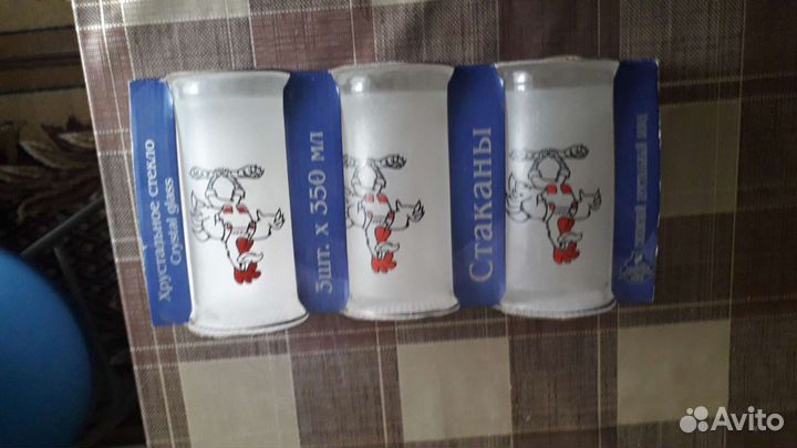 Набор стаканов СССР Гусь -Хрустальный