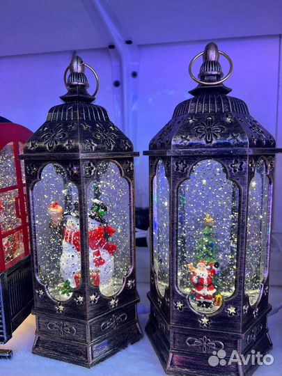 Новогодние игрушки со снегом