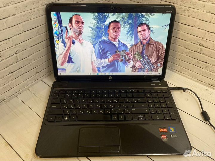 Игровой ноутбук Hp 6Gb / 2видеокарты / SSD / 4ядра