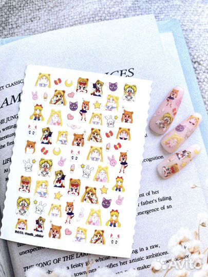 Наклейки для ногтей Винкс Winx Sailor Moon