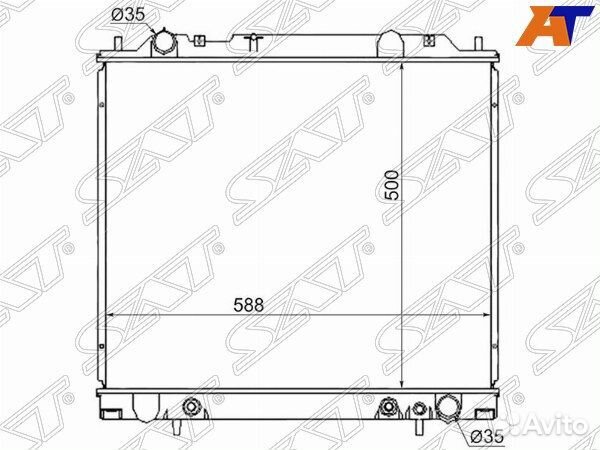 Радиатор охлаждения двигателя, mitsubishi delica