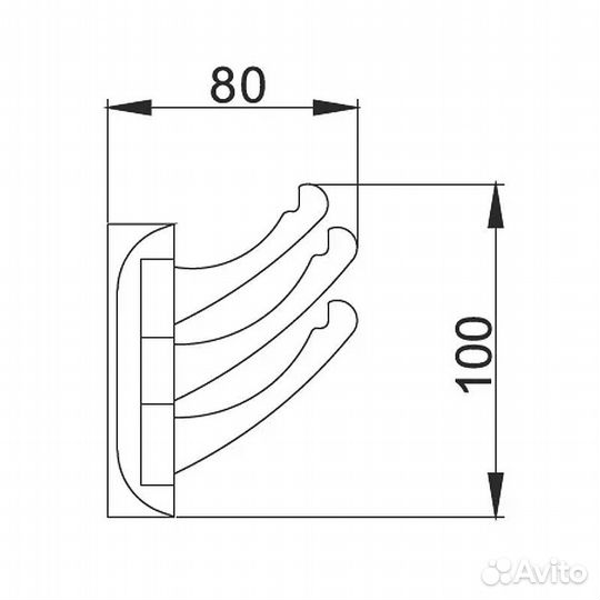 Крючок для ванной комнаты Haiba HB209-3, хром