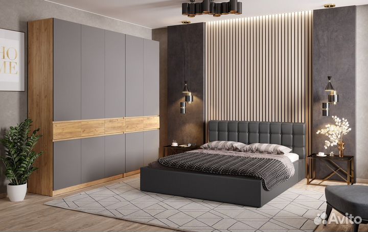 Мягкая кровать с подъемным механизмом