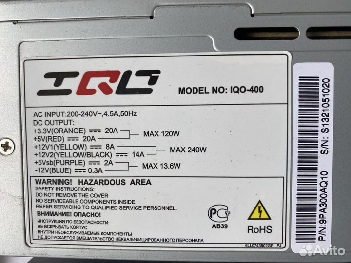 Блок питания для пк 400w / 350w