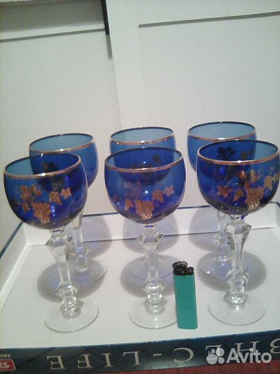 Фужеры цветное стекло СССР