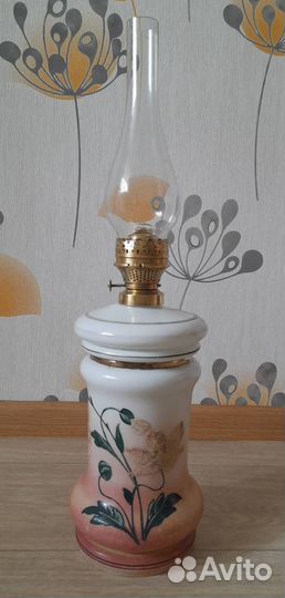 Лампа керосиновая стекло/латунь