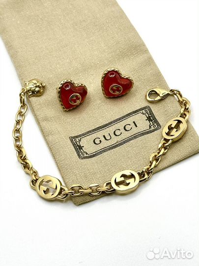 Браслет серьги Gucci Гуччи