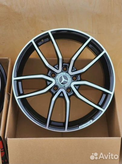 Диски для Mercedes R18 5x112 Черный с полировкой