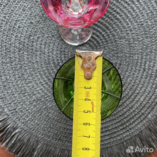 Фужеры цветной хрусталь германия 1920 г