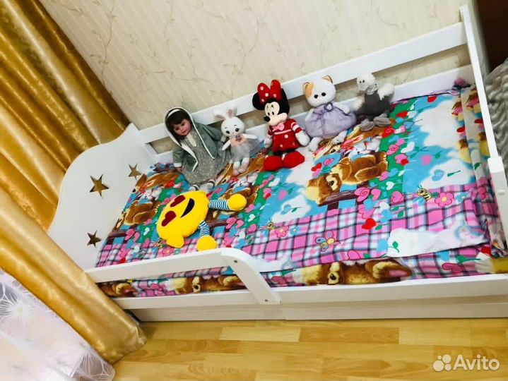 Детская кровать софа с каретной стяжкой