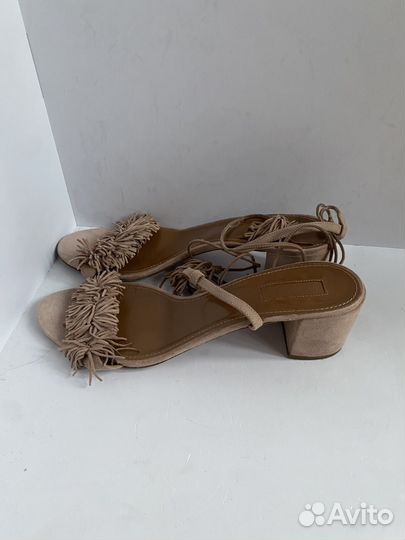 Босоножки Aquazzura р 42 бежевые оригинал