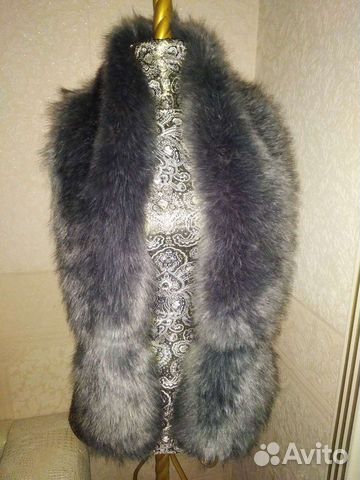 Воротник палантин мех под песец большой