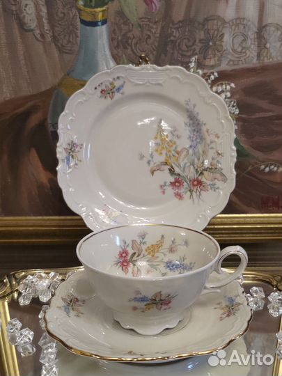 Антикварное чайное трио Schwarzenhammer, Германия