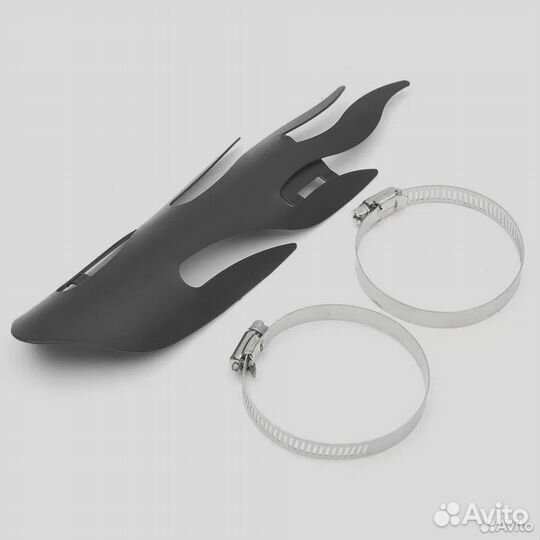 Защита глушителя мотоцикла пламя черный