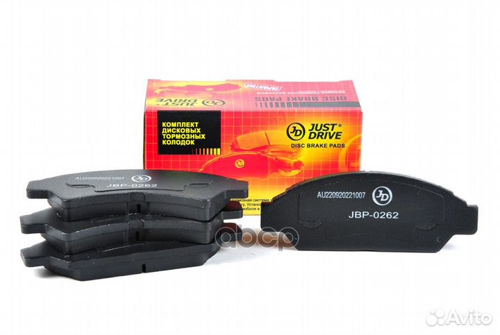 Колодки тормозные, передние D2102 JBP0262 Just