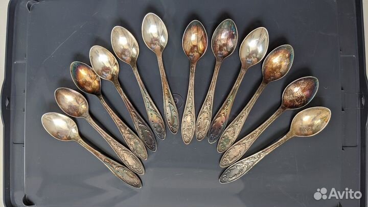 Ложки кофейные столовые чайные вилки мнц мельхиор