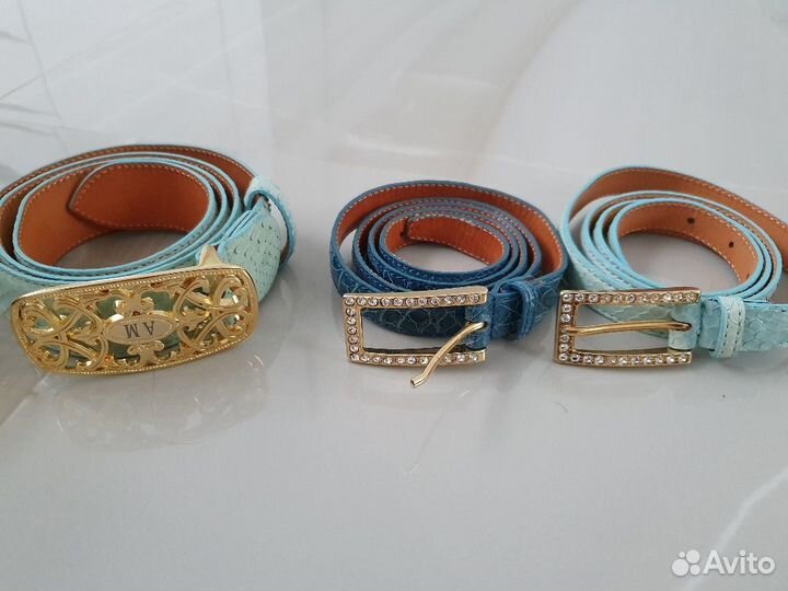 Ремни женские змеиная кожа