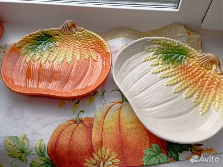 Декоративная тарелка Тыква