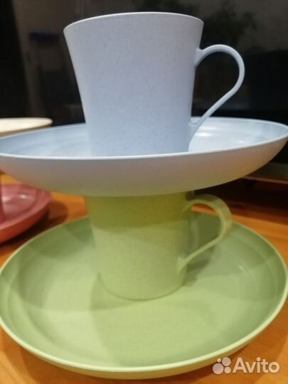 Чашка с тарелкой новая