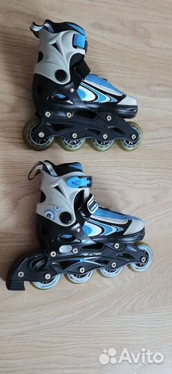 Ролики раздвижные + коньки 2 в 1 р. 33-36