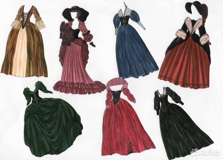 Бумажные куклы с одеждой для вырезания