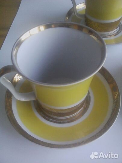 СССР лфз Чайная пара Бокал + Блюдце Фарфор