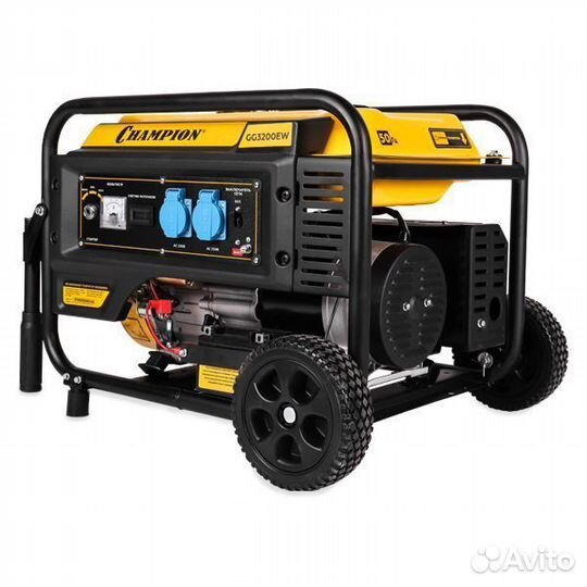 Бензогенератор Champion GG3200EW колеса, эл.старт