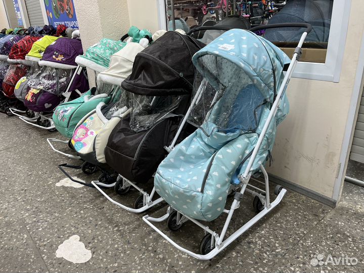 Санки коляска ника новые ассортимент