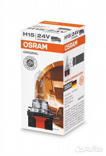 Лампа г/с H15 (20/60W) PGJ23T-1 24V 64177 40083