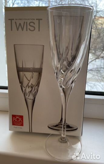 Бокалы для шампанского twist италия